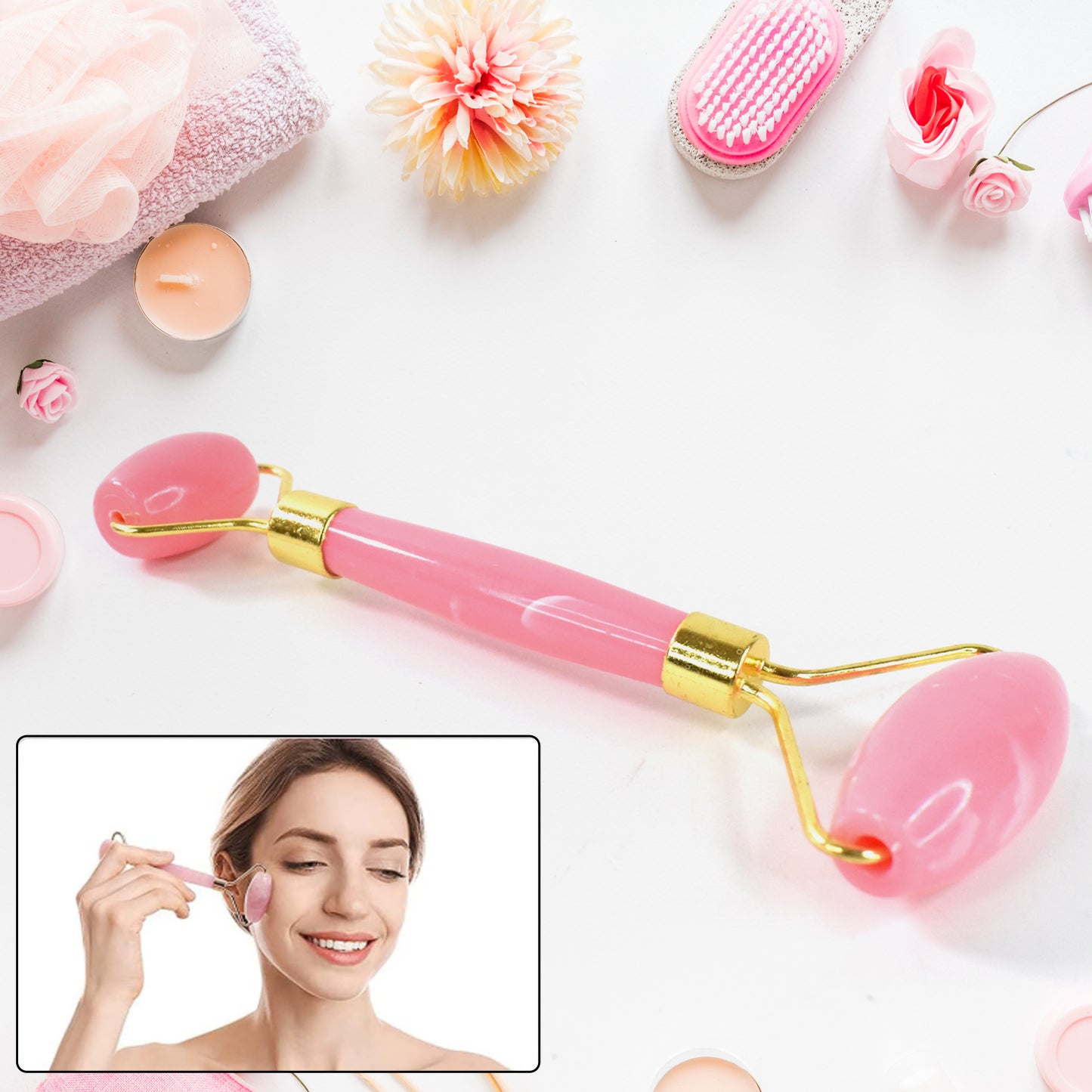 Double Ended Smooth Facial Massage Rollers (1 Pc  Mix Color) - Happy Price - Image 2