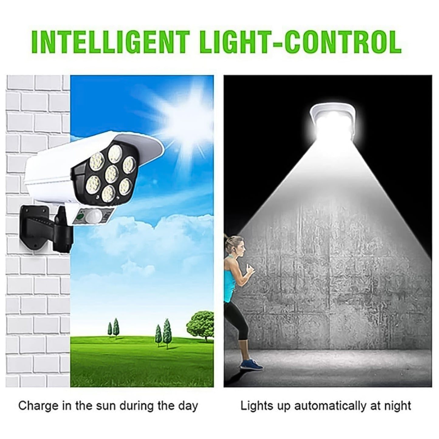 Solar Light Outdoor Motion Sensor Security Camera Shaped Dummy Wall Lamp (1 Pc) - Happy Price - Image 6