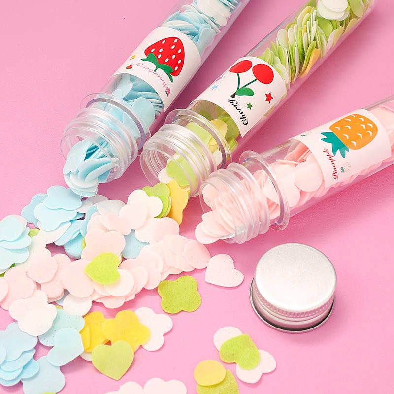 Portable Hand Washing Bath Flower Shape Paper Soap Strips In Test Tube Bottle - Happy Price - Image 7