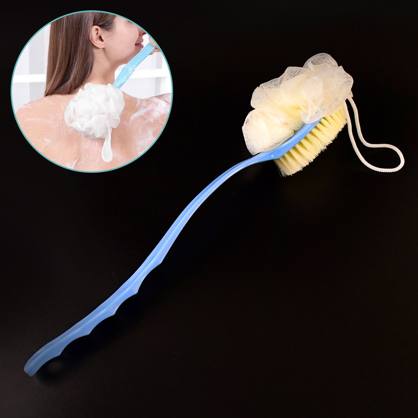 2in1 Bath Brush With Long Handle - Happy Price - Image 2