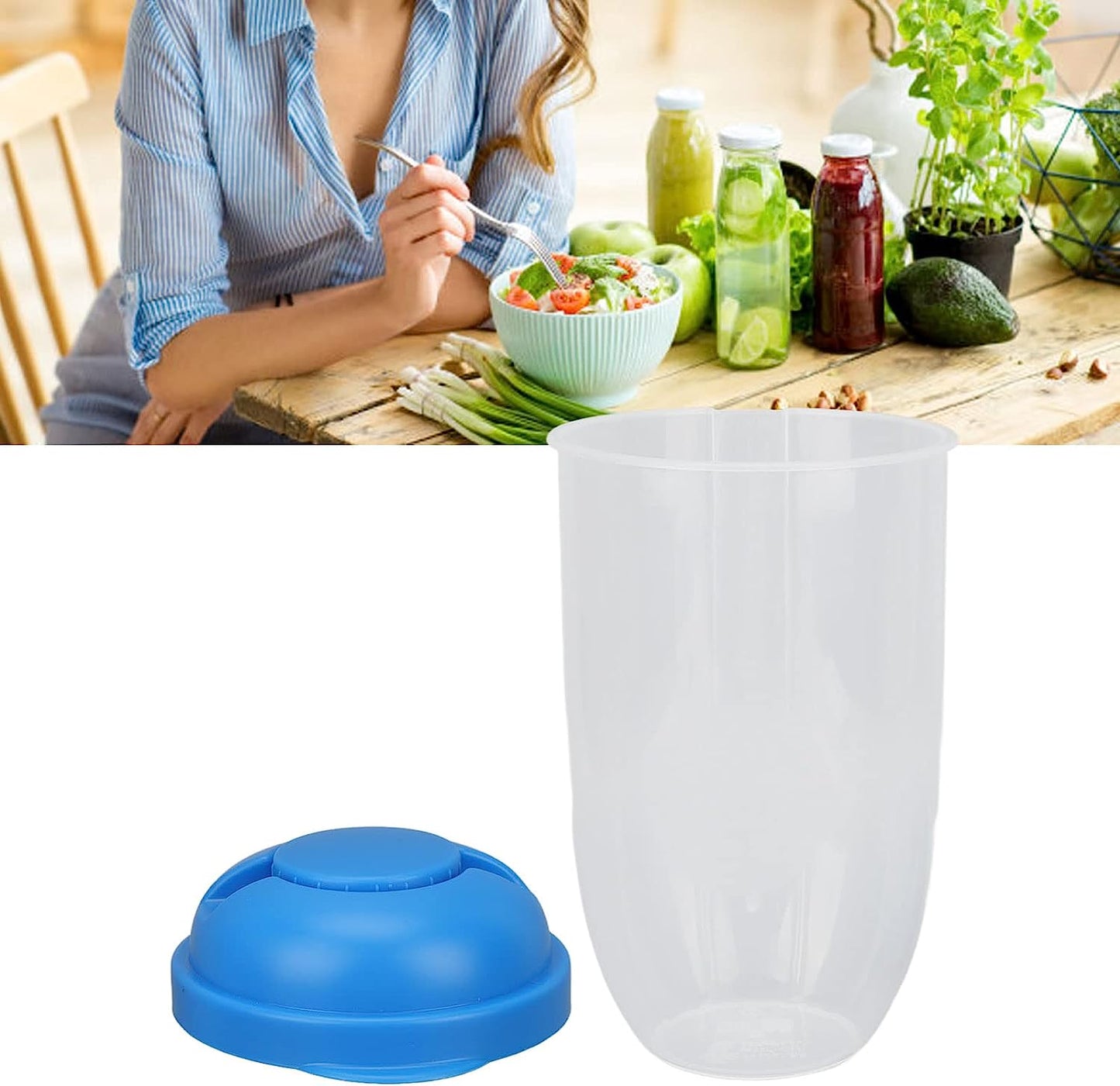 Fruit And Vegetable Salad Cups Easy Clean Salad Mixing Cup For Business People For Business Travel (1pc) - Happy Price - Image 4