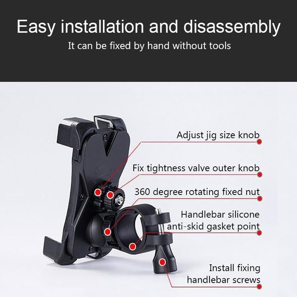 1456 Bike Phone Mount Anti Shake And Stable Cradle Clamp With 360 Rotation - Happy Price - Image 5