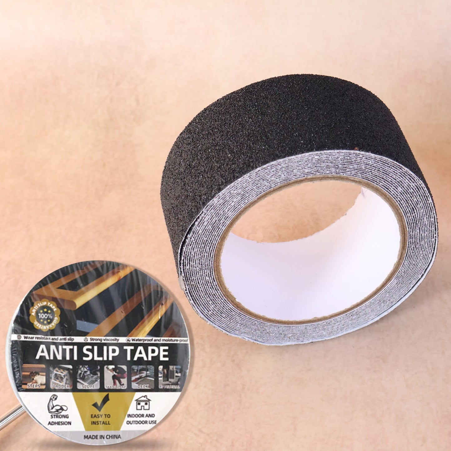 Heavy Duty Anti-Slip Traction Tape Roll - 5cm x 5m, Black - Happy Price - Image 3
