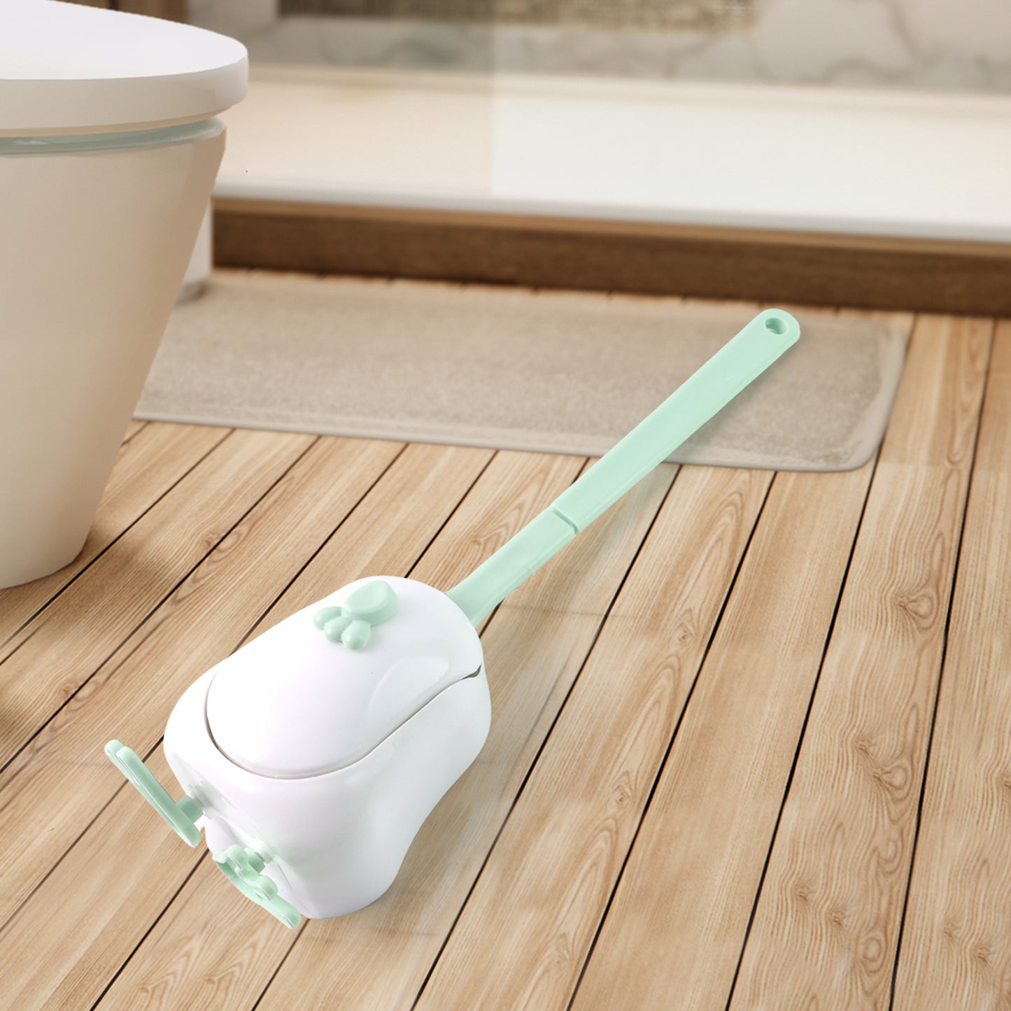 Flexible Silicone Toilet Cleaning Brush Set - Happy Price - Image 5