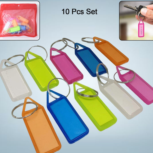 10 Pc Keychain Tag Label Used For Decorative Purpose On Keys And All - Happy Price - Image 1