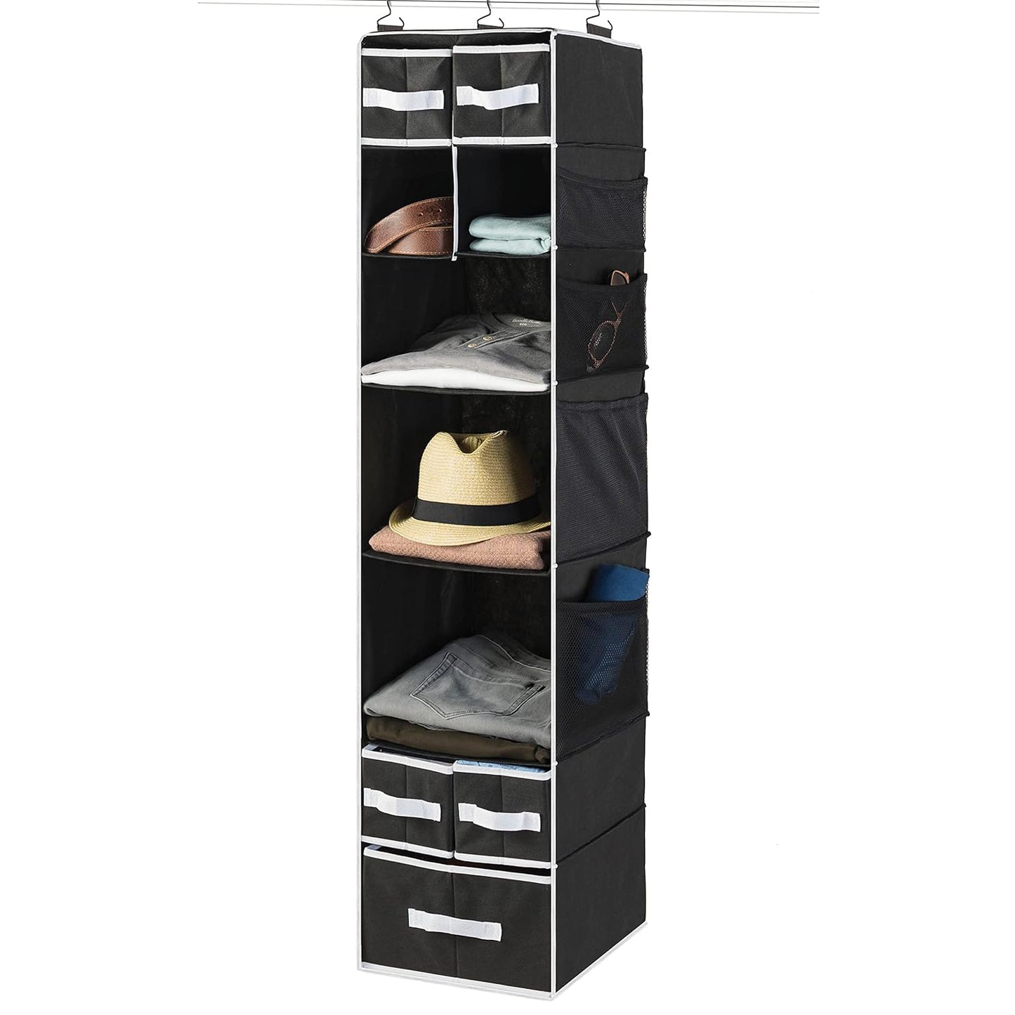 9 Shelf Hanging Closet Organizer With 5 Drawer Organizers - Happy Price - Image 4