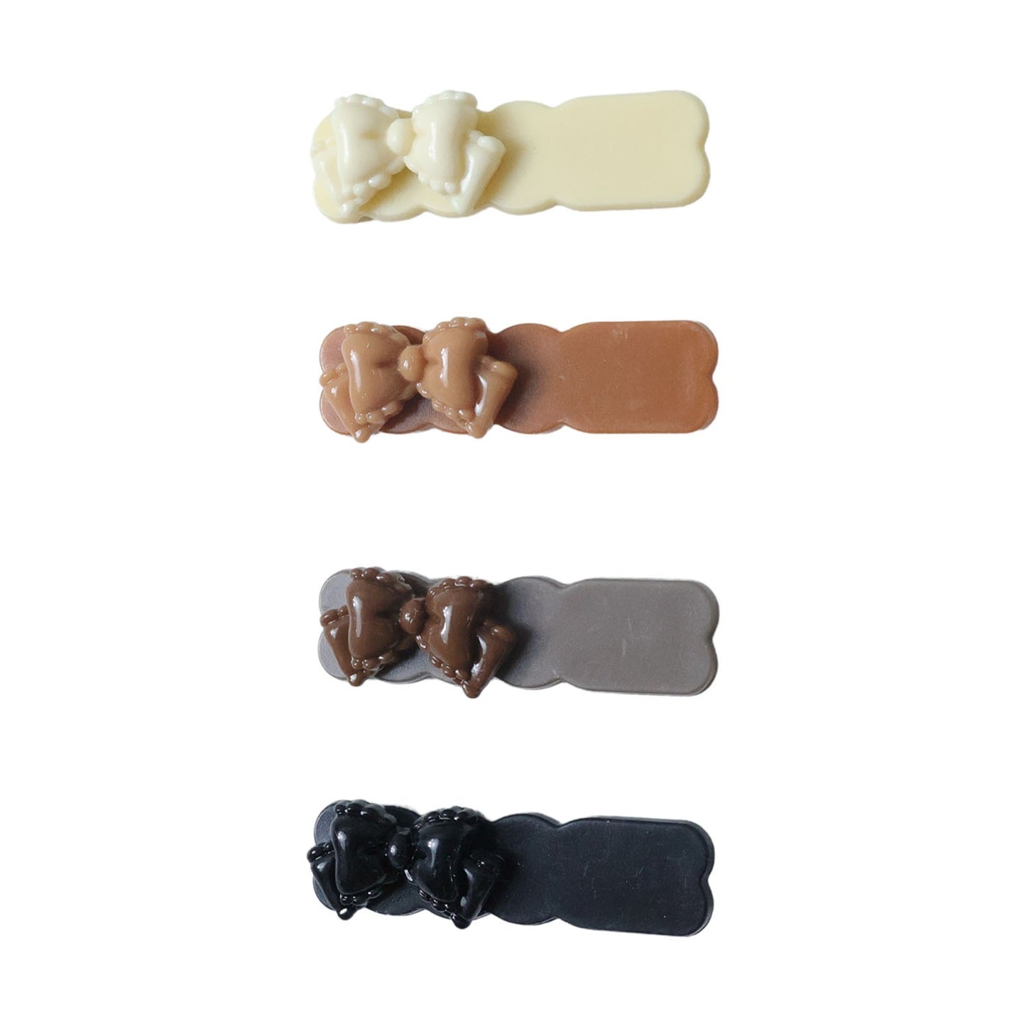 4 Piece Bow Design Hair Clips Set for Women & Girls - Happy Price - Image 4