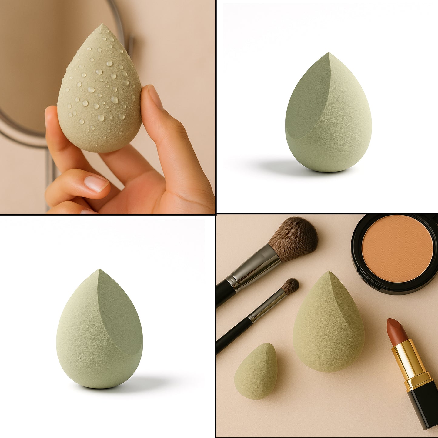 Multicolor Makeup Blending Sponge - 1 Pc for Flawless Foundation Application - Happy Price - Image 4