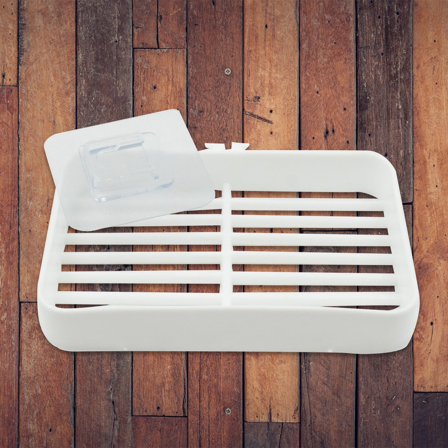 Soap Dish Holder For Bathroom Shower Wall Mounted Self Adhesive Soap Holder Saver Tray-plastic Sponge Holder For Kitchen Storage Rack Soap Box (Plastic Box) - Happy Price - Image 3