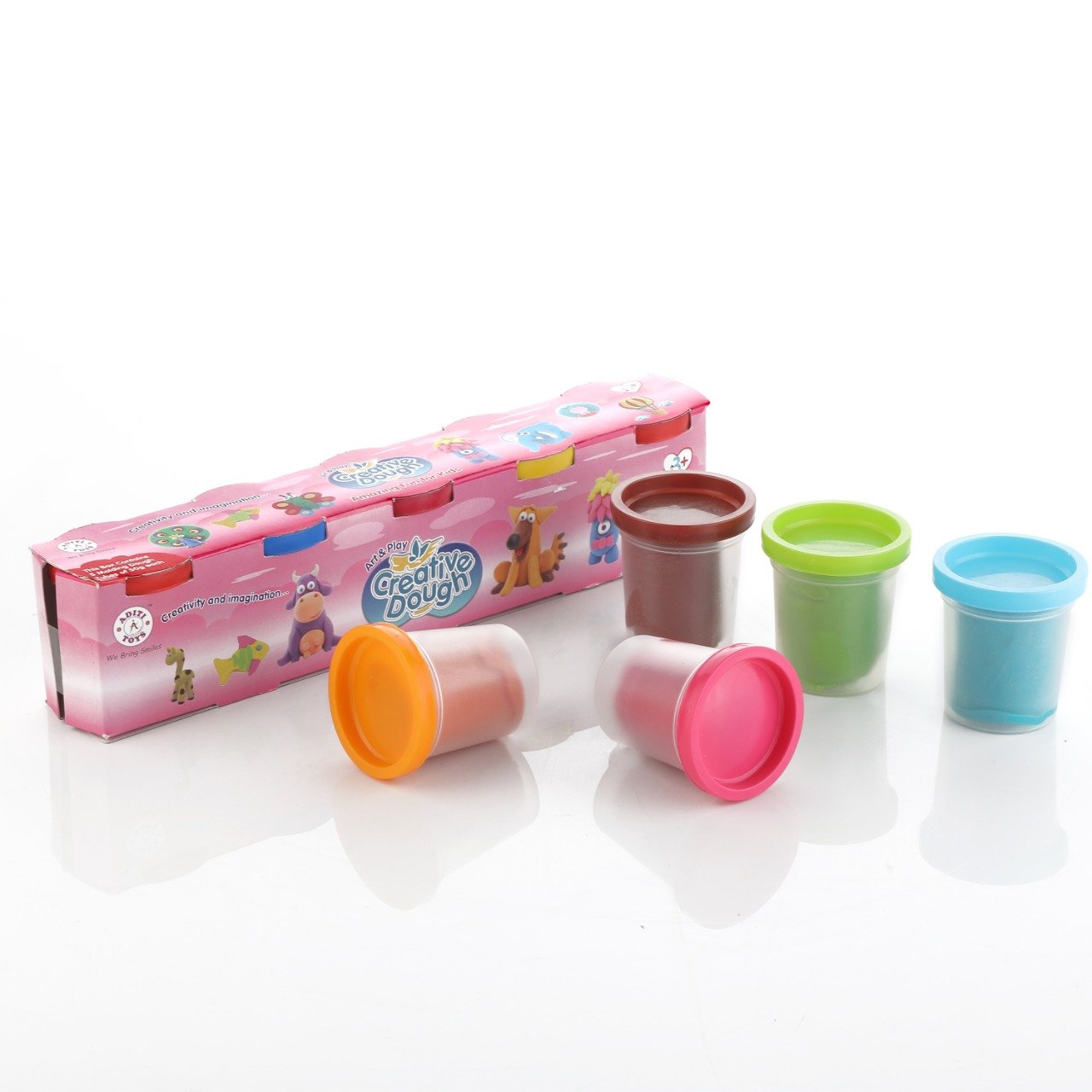Non-toxic Creative 50 Dough Clay 5 Different Colors (Pack Of 5 Pcs) - Happy Price - Image 7