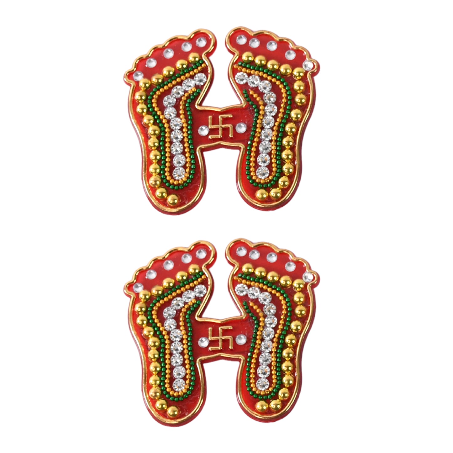 Decorative Laxmi Charan Paduka Sticker Set (Pack Of 2 Pc) - Happy Price - Image 7