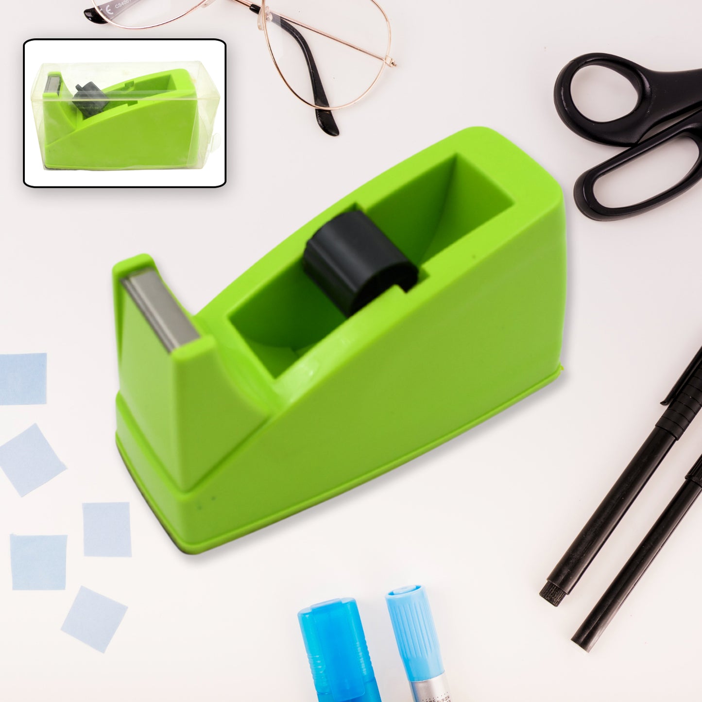 Plastic Tape Dispenser Cutter For Home Office Use Tape Dispenser For Stationary Tape Cutter Packaging Tape School Supplies (1 Pc  515 Gm) - Happy Price - Image 2