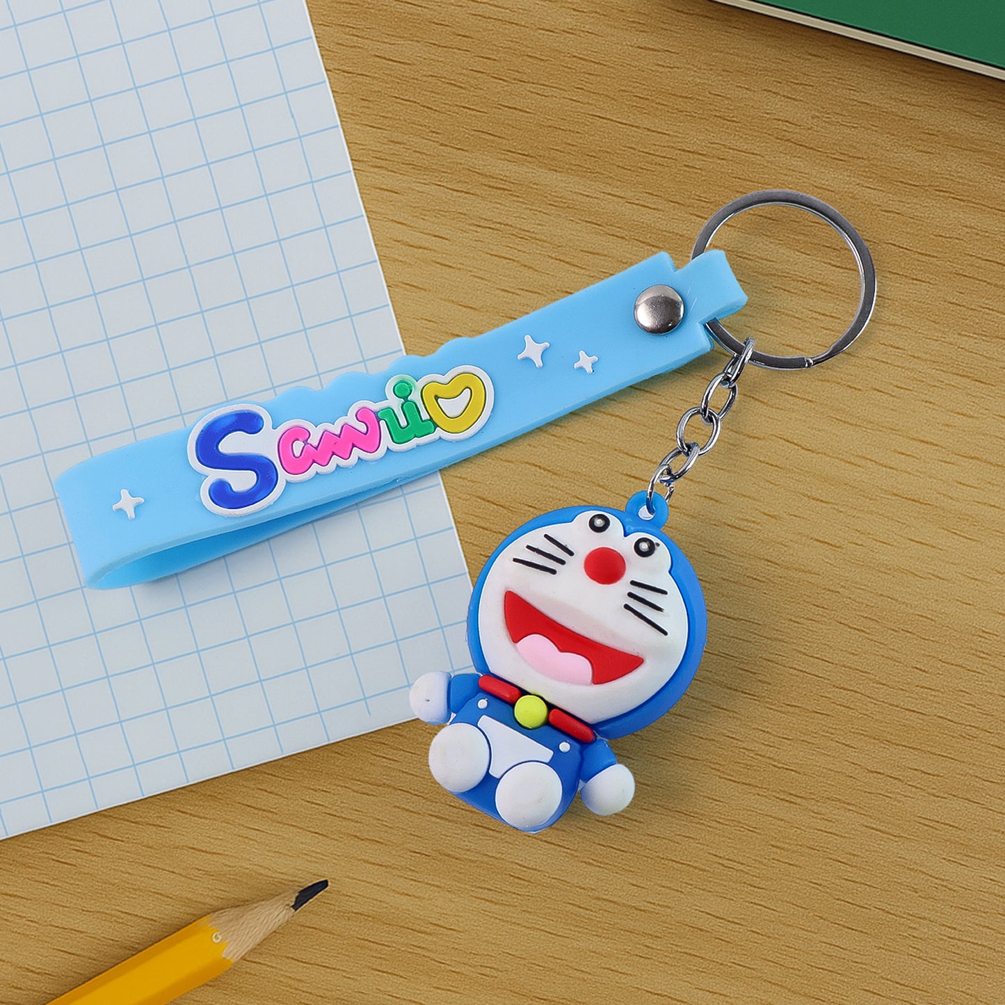 Cute Cartoon Silicone 3d Key Chain With Metal Hook  Strap (Pack Of 1) - Happy Price - Image 3