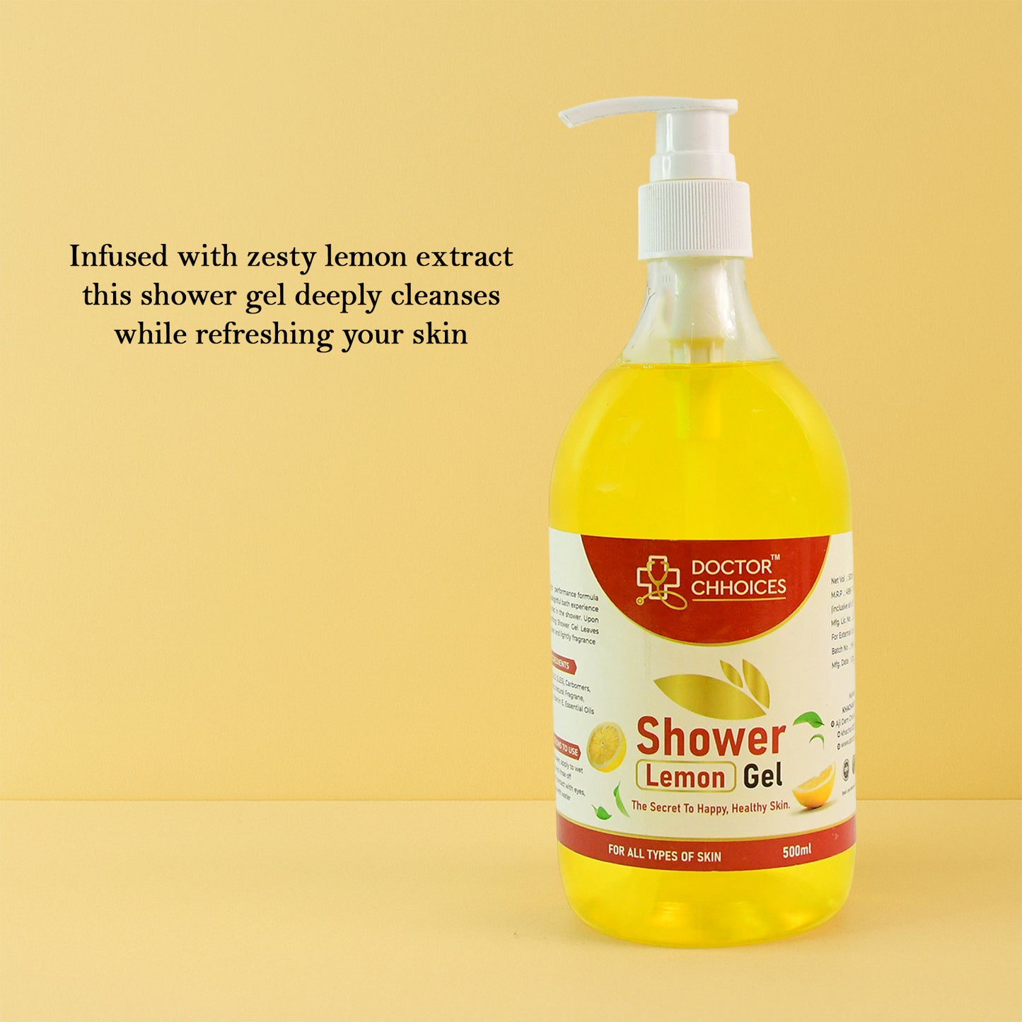 Doctor Chhoices  Choices Lemon Shower Gel  500ml (1 Pc) - Happy Price - Image 5