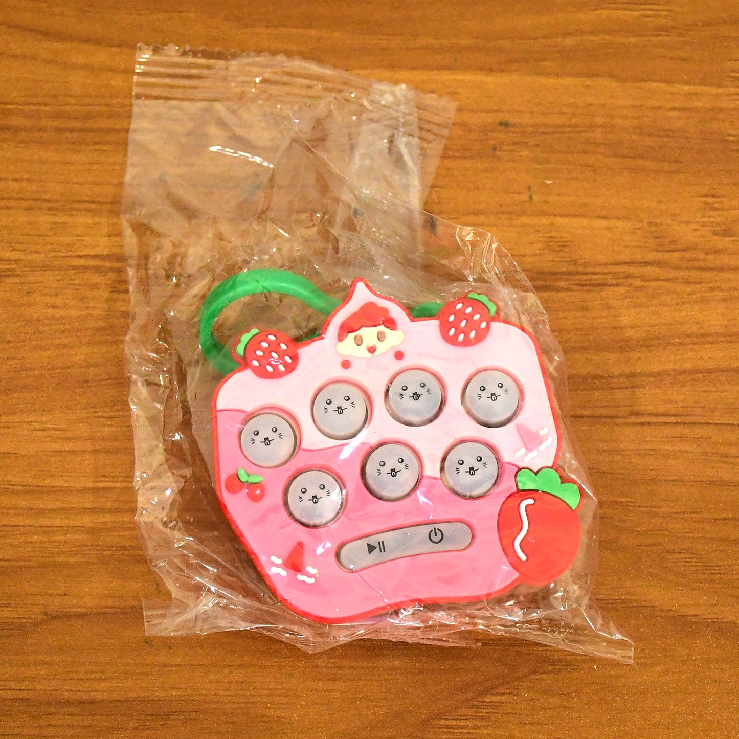 Strawberry Pop It Keychain Toy - 9 Bubbles, Stress Relief Fidget (1 Pc) - Happy Price - Image 6