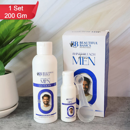 Beautiful Basics Shined Men's Skin Brightening Bleach Set - 200 Gm - Happy Price - Image 1