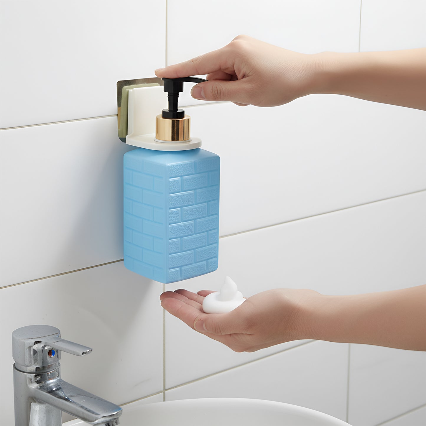 Wall-Mounted Liquid Soap Dispenser with Push Pump - 1 Set - Happy Price - Image 7