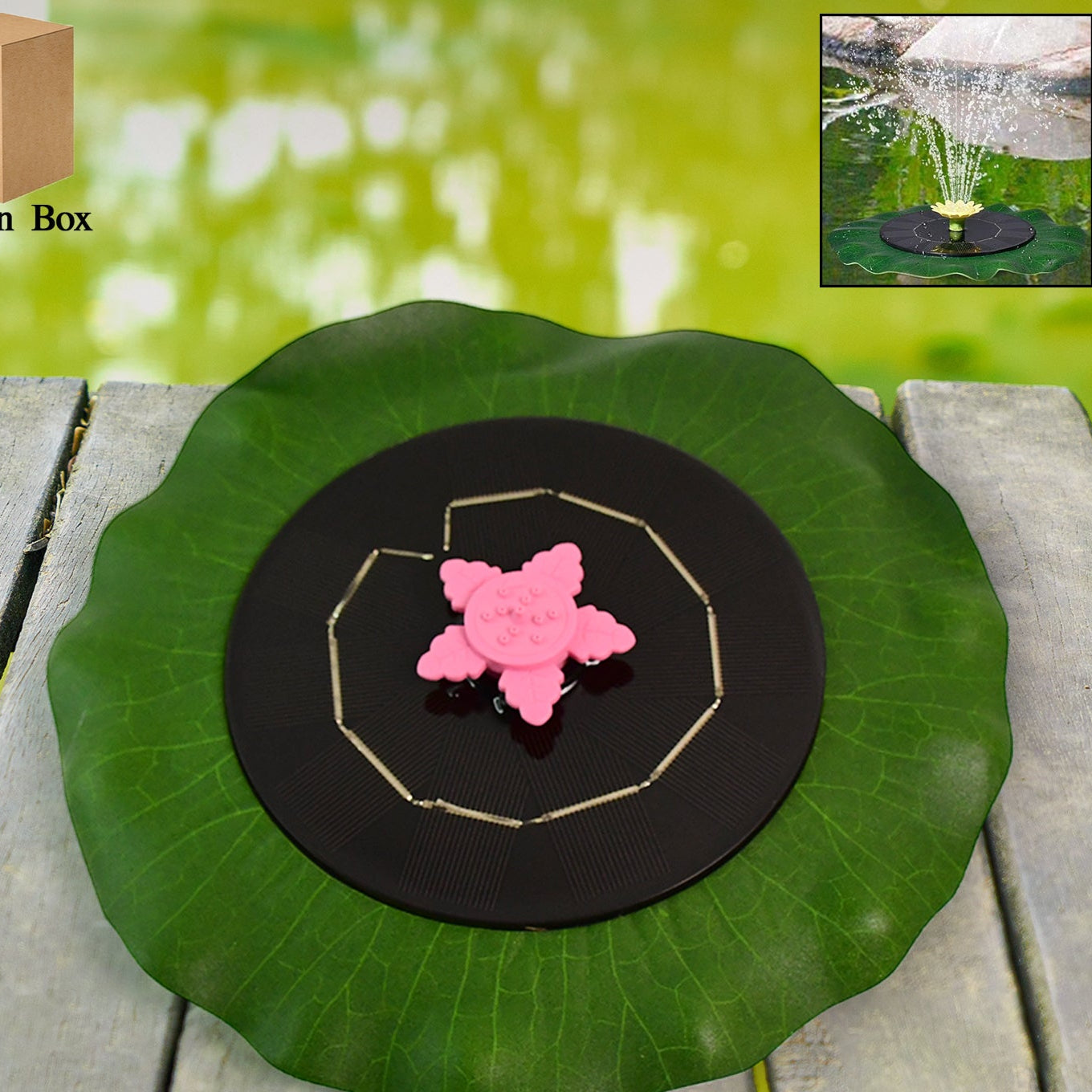 Decorative Solar-powered Floating Water Fountain Pump - Happy Price - Image 1