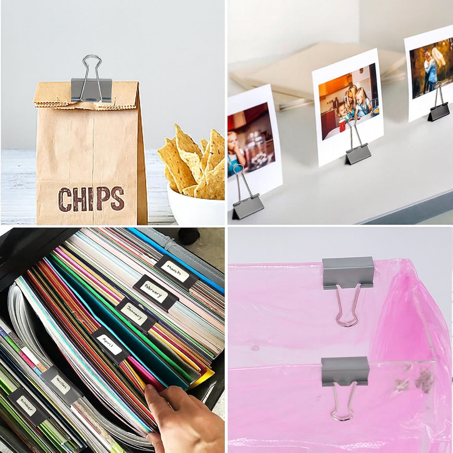 Durable Foldback Binder Clip - 1 Piece Metal Paper Clamp - Happy Price - Image 5