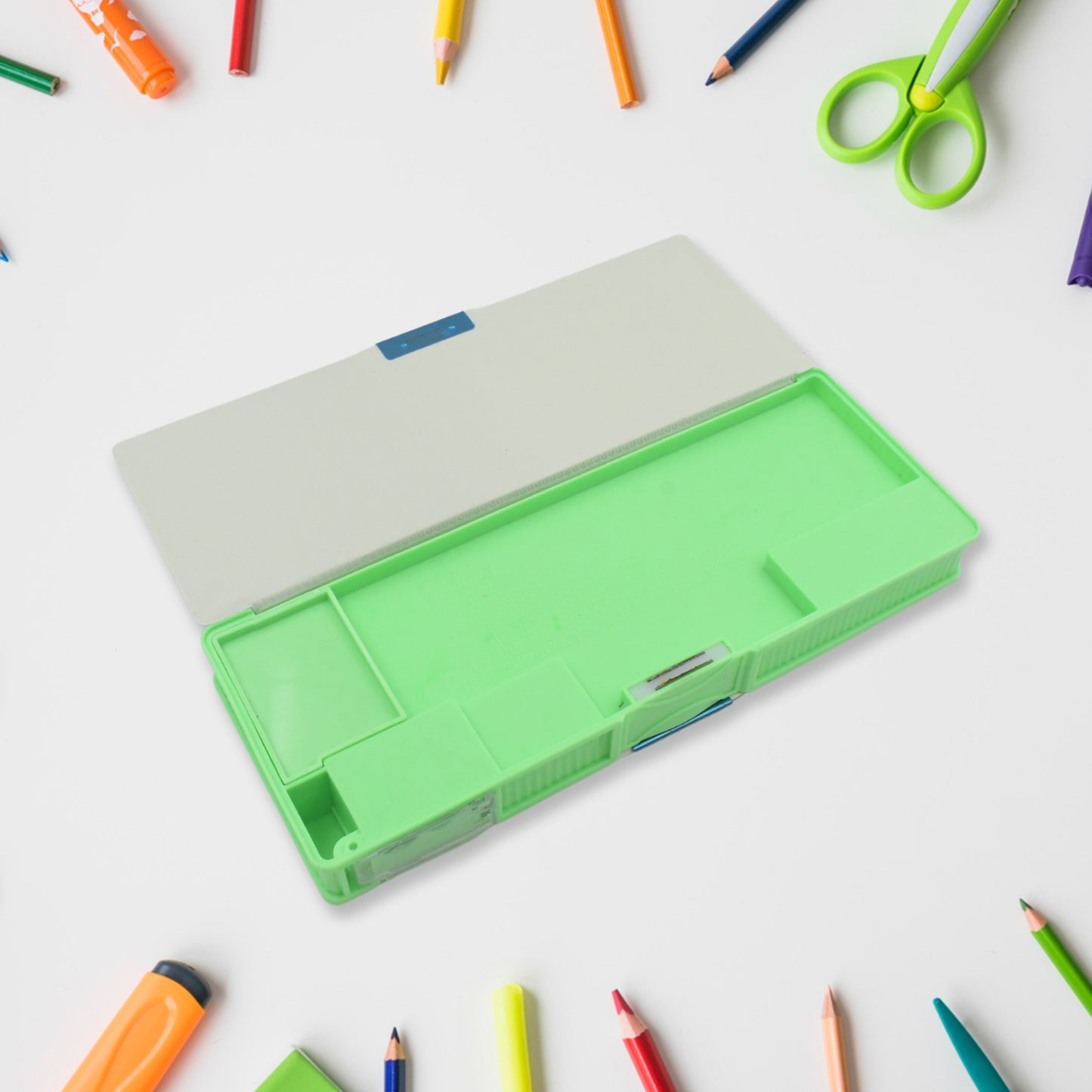 Multipurpose Compass Box Pencil Box With 2 Compartments For School Cartoon Printed Pencil Case For Kids Birthday Gift For Girls  Boys Cartoon Printed Pencil Case For Kids. - Happy Price - Image 6