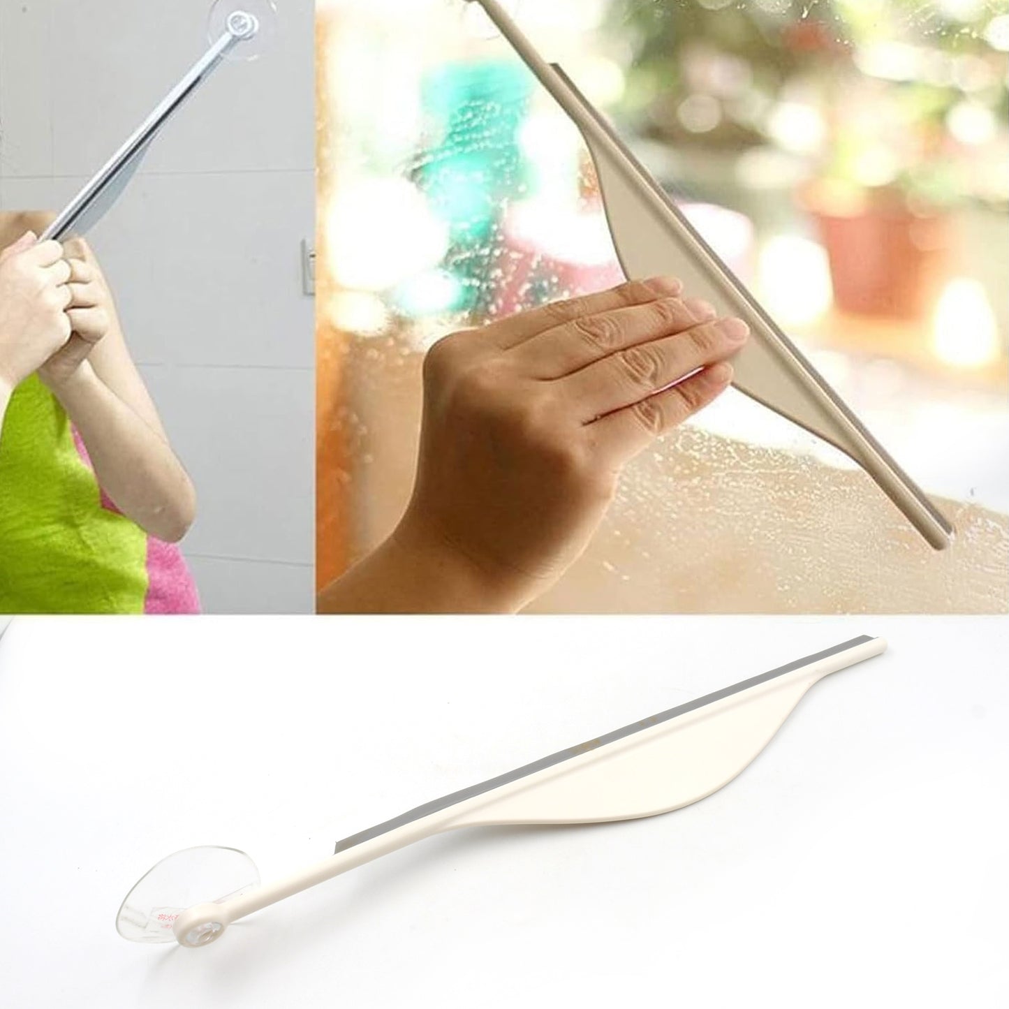 Shower Glass Squeegee Creative Bathroom Flat Mirror Window Glass Wiper Cleaner Bathroom Steam Wiper Cleaner Squeegee - Happy Price - Image 7