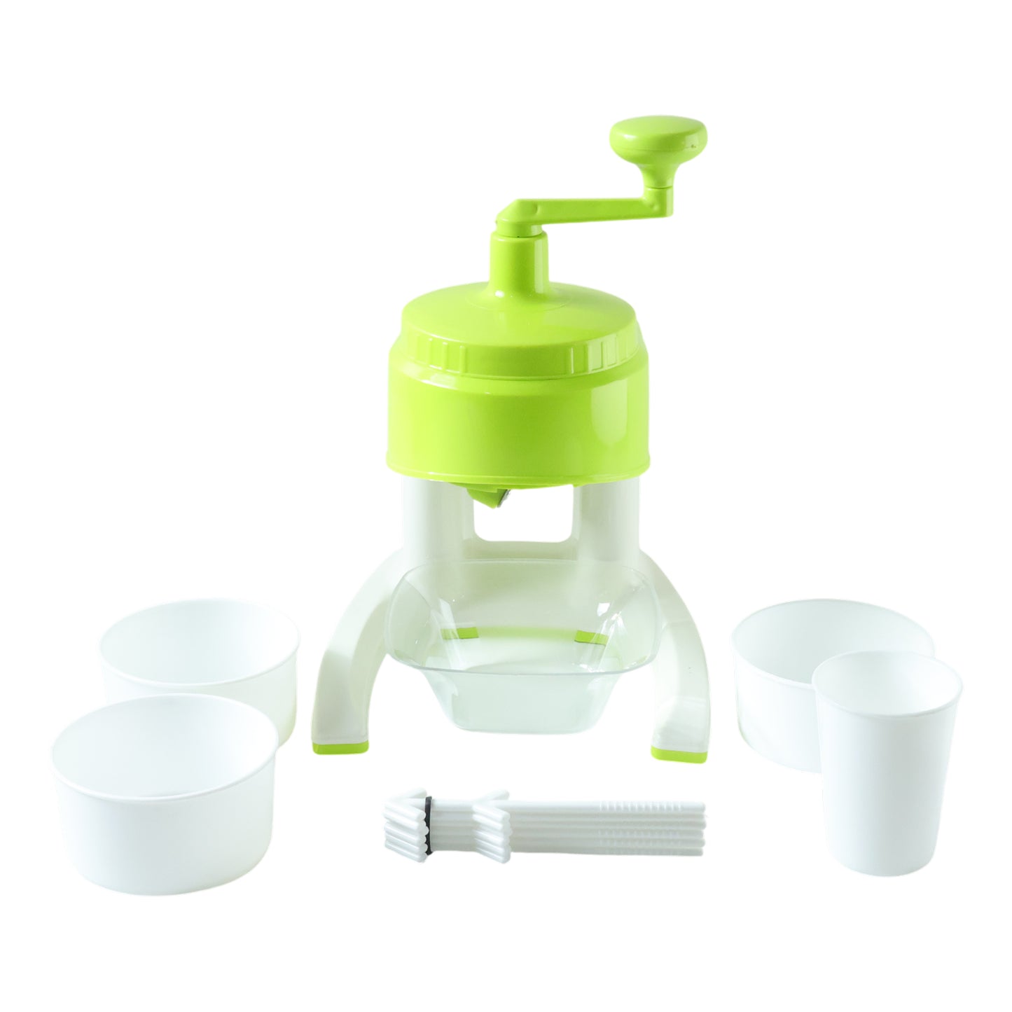 Manual Hand Crank Ice Crusher with Bowl & Cups - 1 Set Mix Color - Happy Price - Image 4