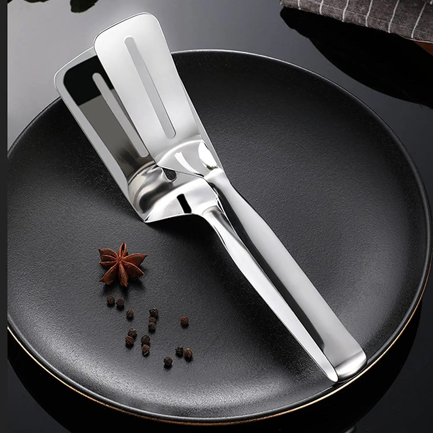 Multifunction Cooking Serving Turner Frying Food Tong. Stainless Steel Steak Clip Clamp Bbq Kitchen Tong. - Happy Price - Image 5