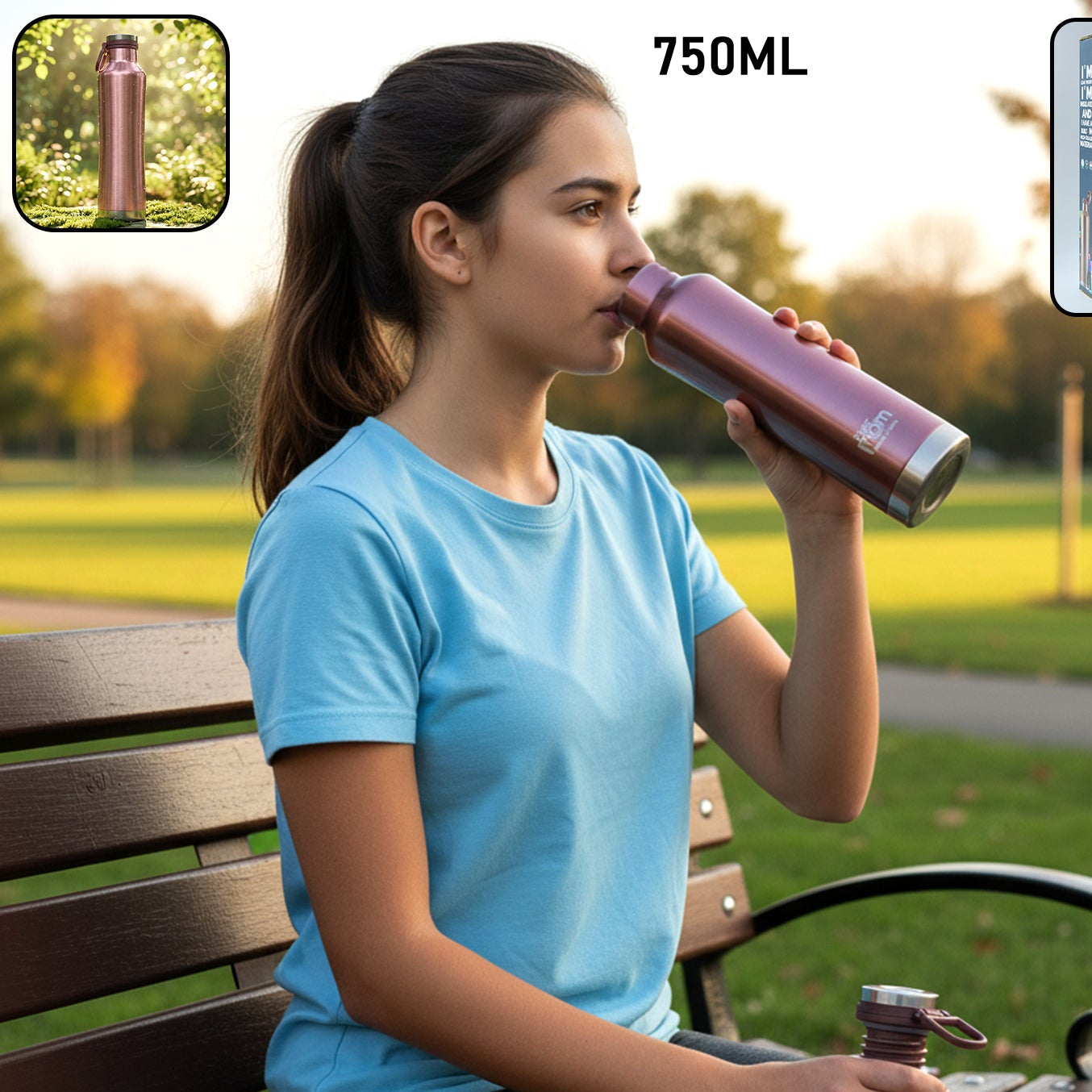 Supermom Hydro Insulated Water Bottle 750 ML Stainless Steel, Hot & Cold - Great Price - Image 1