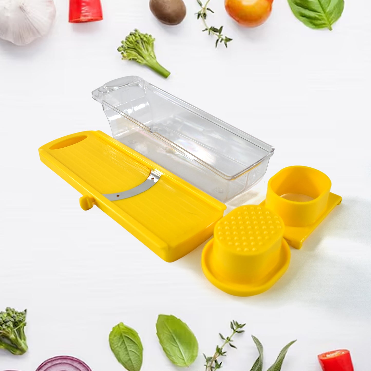 Big Multipurpose Vegetable And Fruit Slicer (Yellow  1 Pc) - Happy Price - Image 5