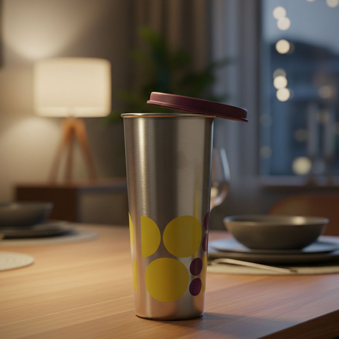 Happyprice 600 ML Stainless Steel Printed Travel Tumbler with Lid - 1 Pc - Happy Price - Image 3