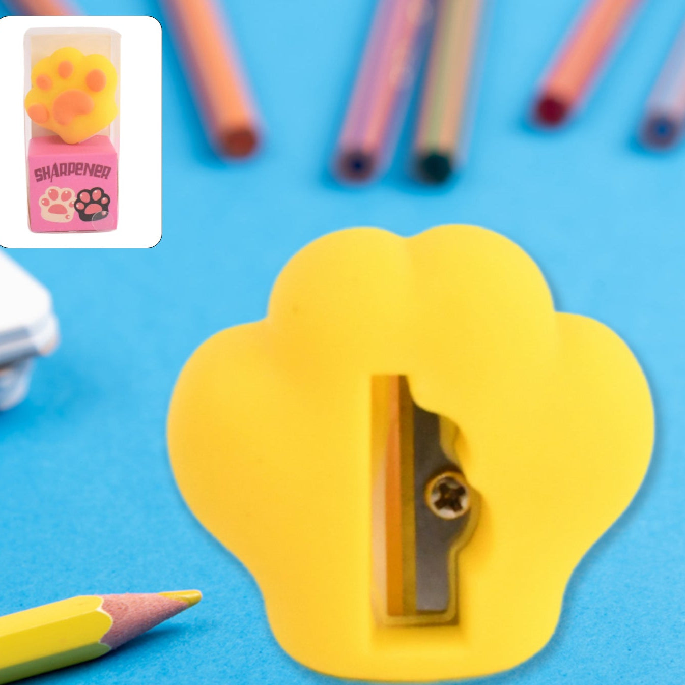 2 In 1 Pencil Sharpener  Eraser For Kids Fancy Sharpeners - Happy Price - Image 1