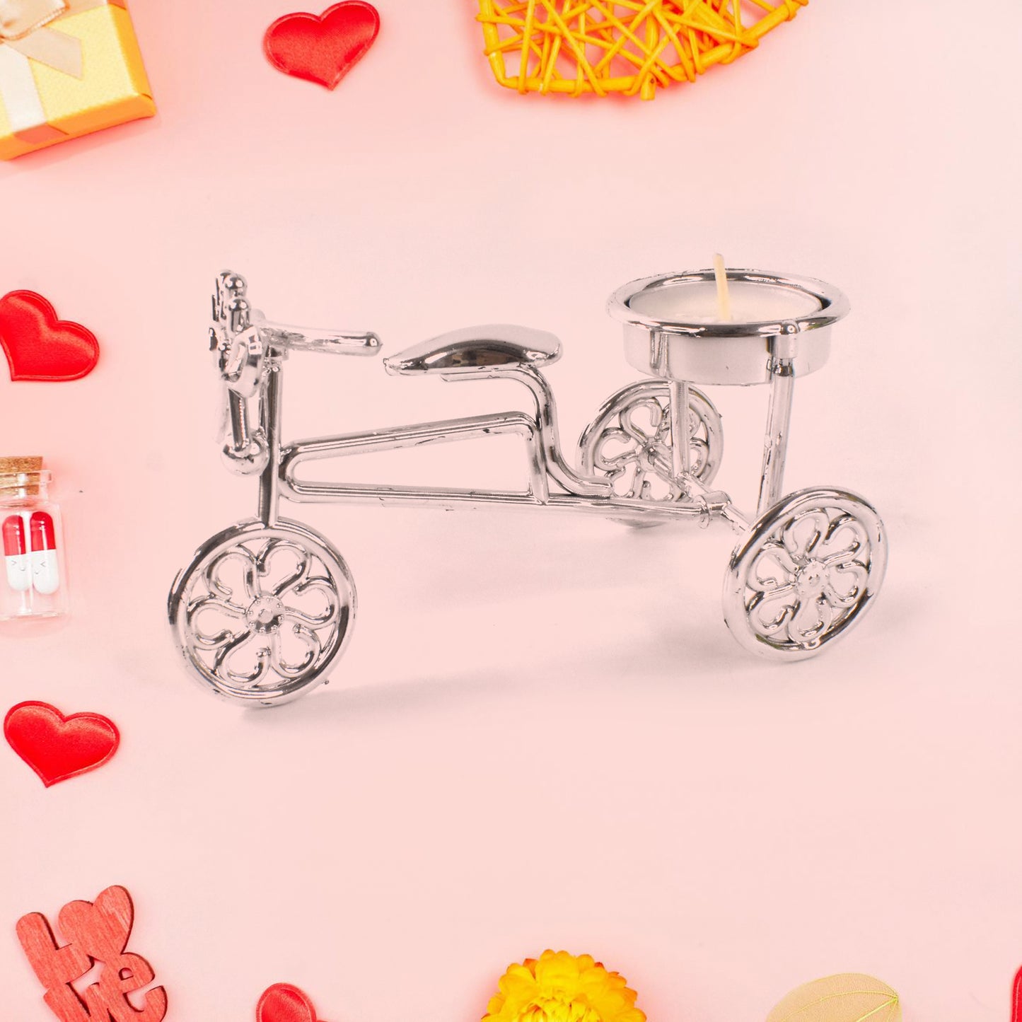 Cycle Tealight Holder  Candle Holder Decorative Candle (1 Pc) - Happy Price - Image 4