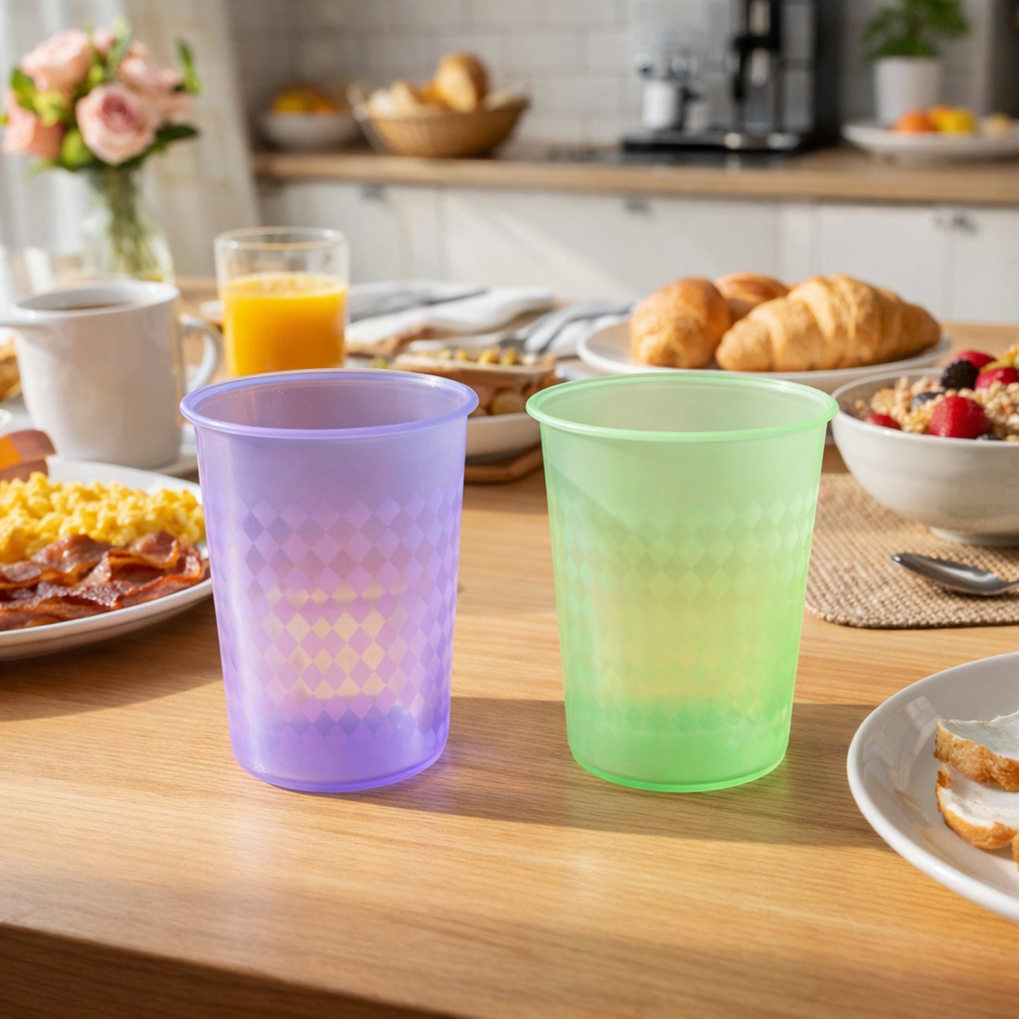 Reusable Plastic Drinking Glass, 200 ML Approx, 1 Pc, Mix Color - Happy Price - Image 2