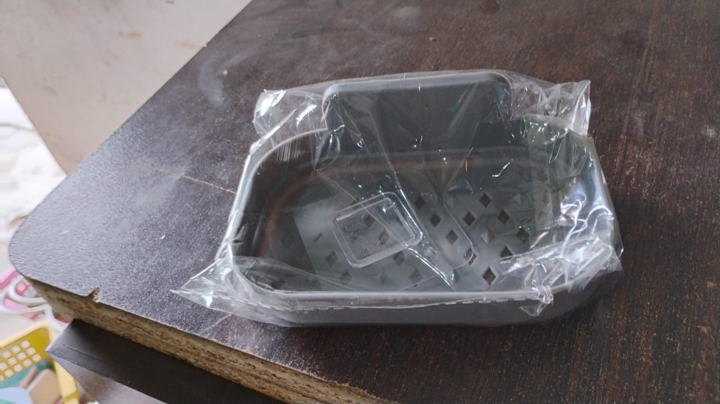 Plastic Soap Dish Holder For Bathroom Shower Wall Mounted Self Adhesive (1 Pc) - Happy Price - Image 6