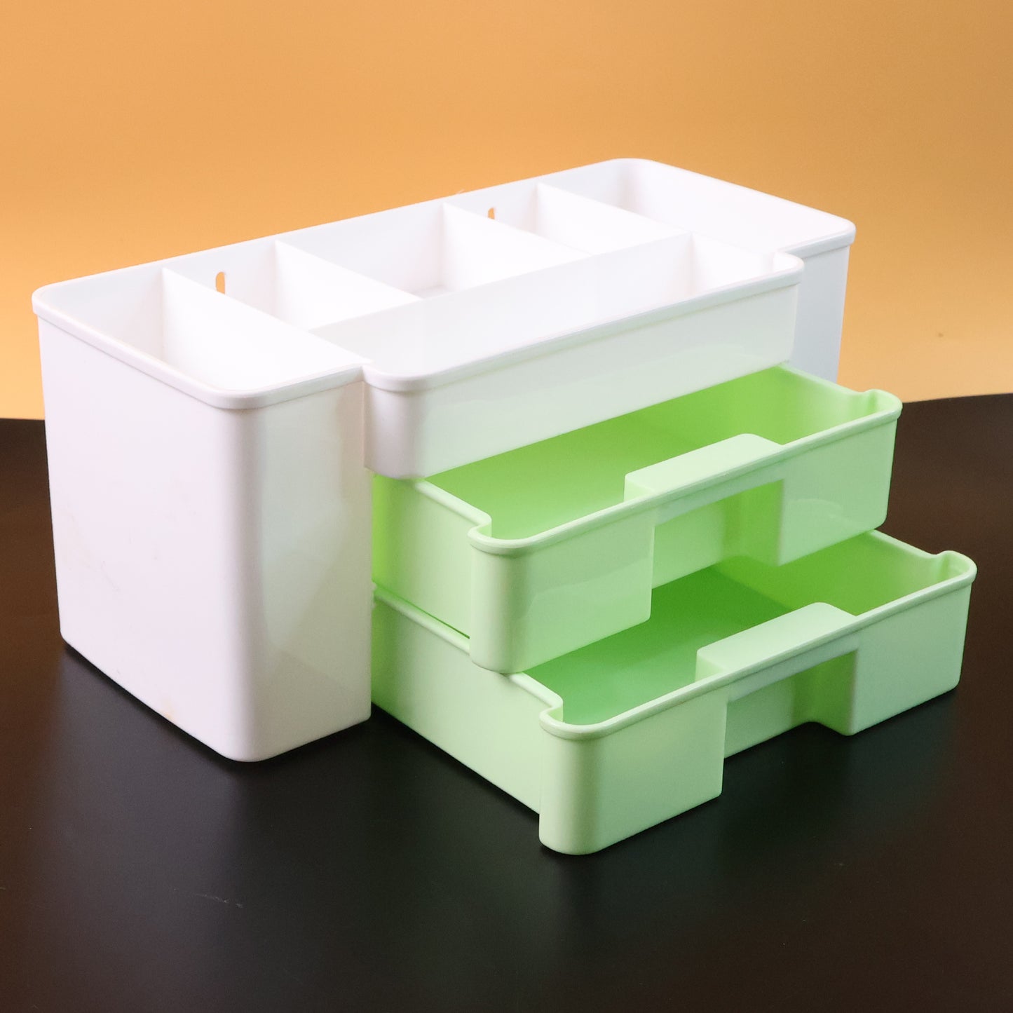 2-Layer Desktop Organizer with Drawers & Compartments - 1 Pc - Happy Price - Image 3