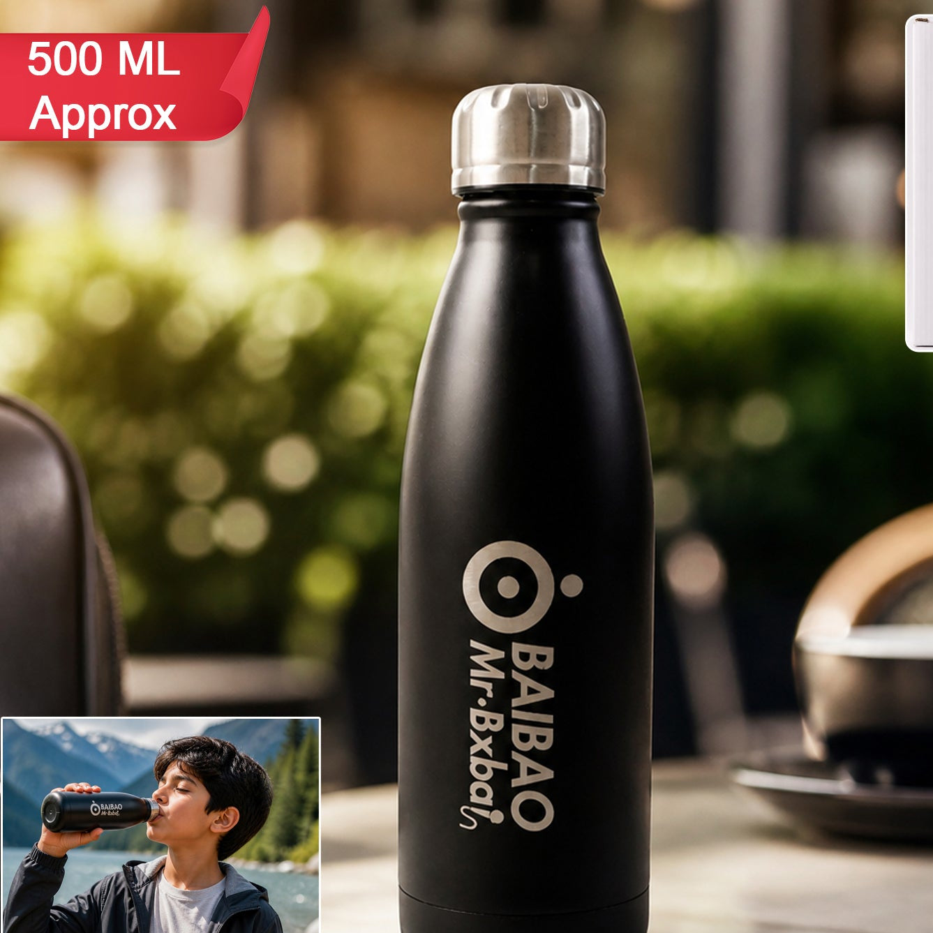 Premium Stainless Steel Water Bottle (500ml)
