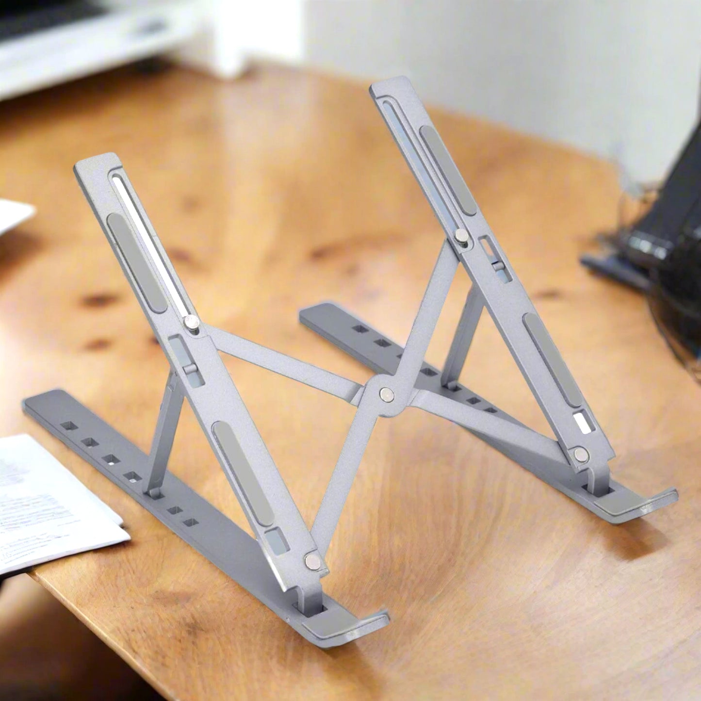 Adjustable Metal Laptop Stand for Desk - 7 Angle Settings (1 Pc) - Happy Price - Image 2