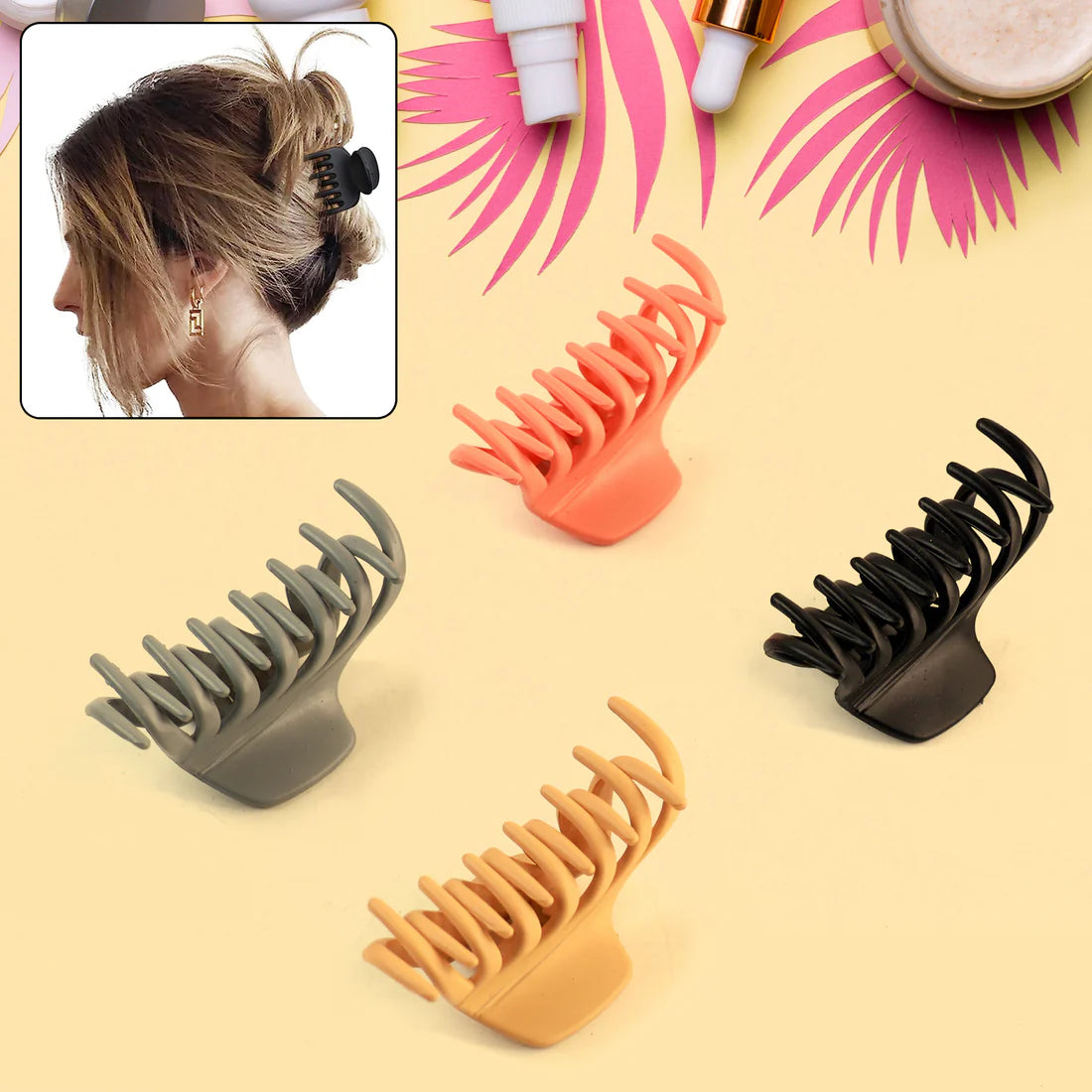Plastic Hair Clamp Grip Simple Matte Hair Barrette Clamp (1 Pc) - Happy Price - Image 5