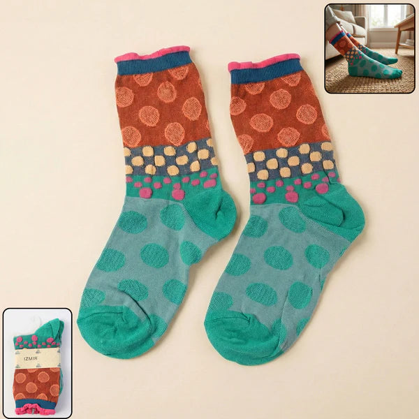 Comfortable Crew Socks (1 Pair, Medium) - Soft Knit for Daily Wear - Happy Price - Image 2