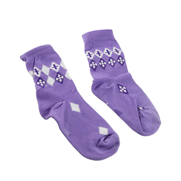 Comfortable Crew Socks - Soft Knit, Multicolor Pattern (1 Pair) - Happy Price - Image 2