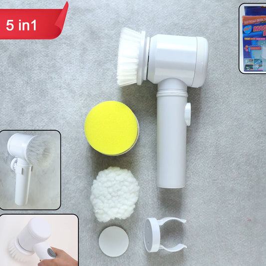 5-in-1 Electric Spin Cleaning Brush with Multiple Heads for Home - Happy Price - Image 1