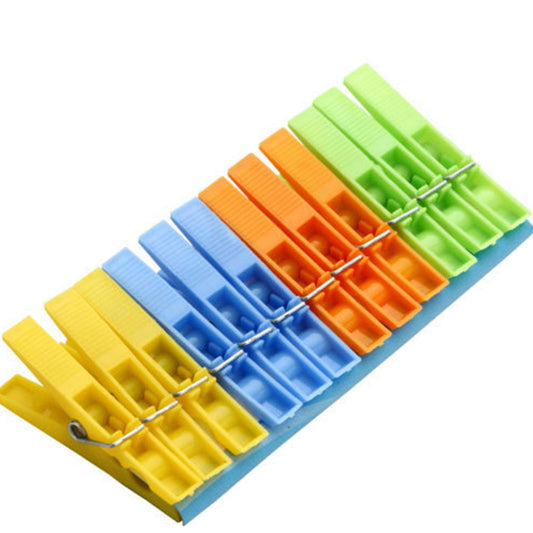 Multipurpose 12 Pcs Cloth Clips (Multicolour) - Happy Price - Image 1