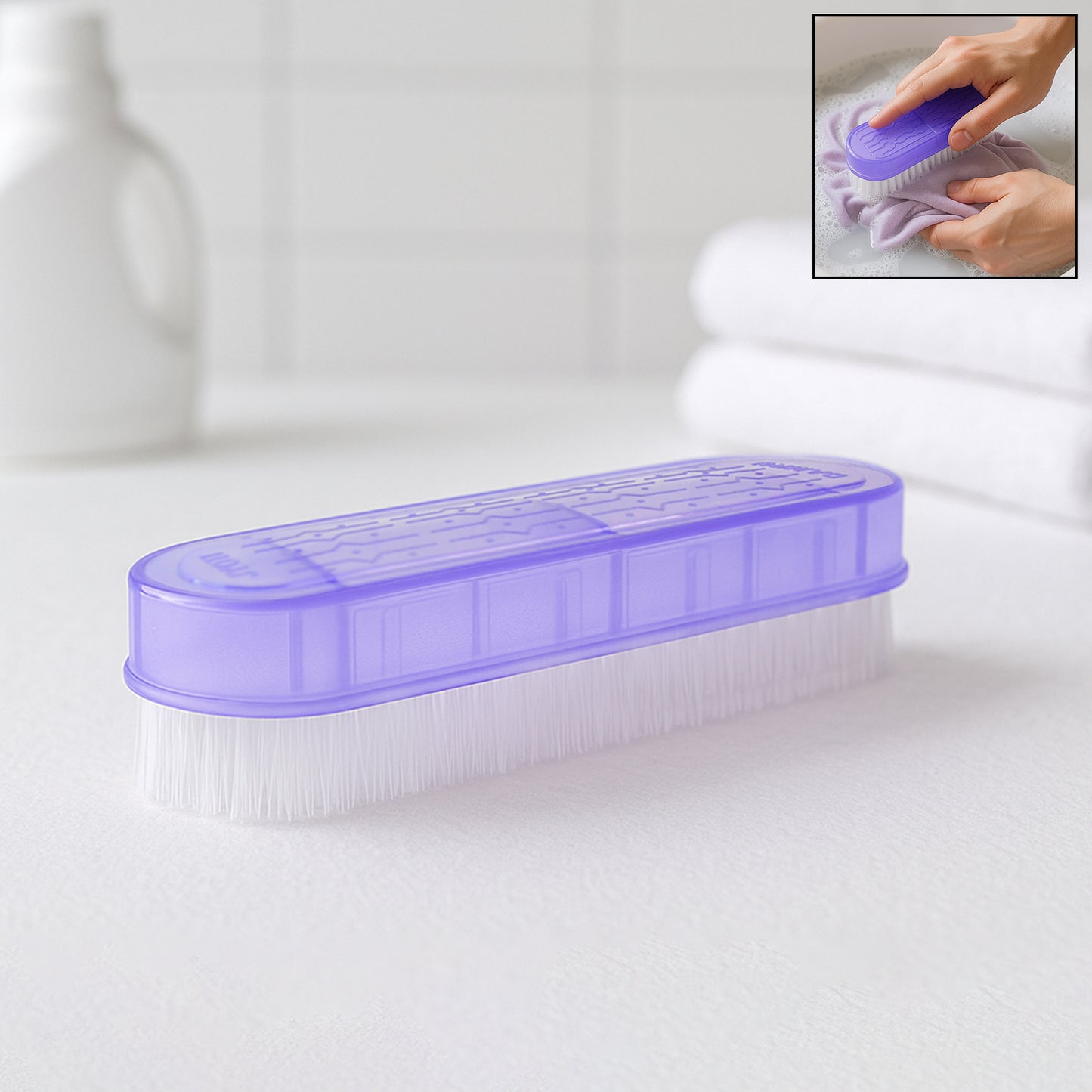 Multipurpose Plastic Handle Laundry Brush (1 Pc) - Happy Price - Image 2