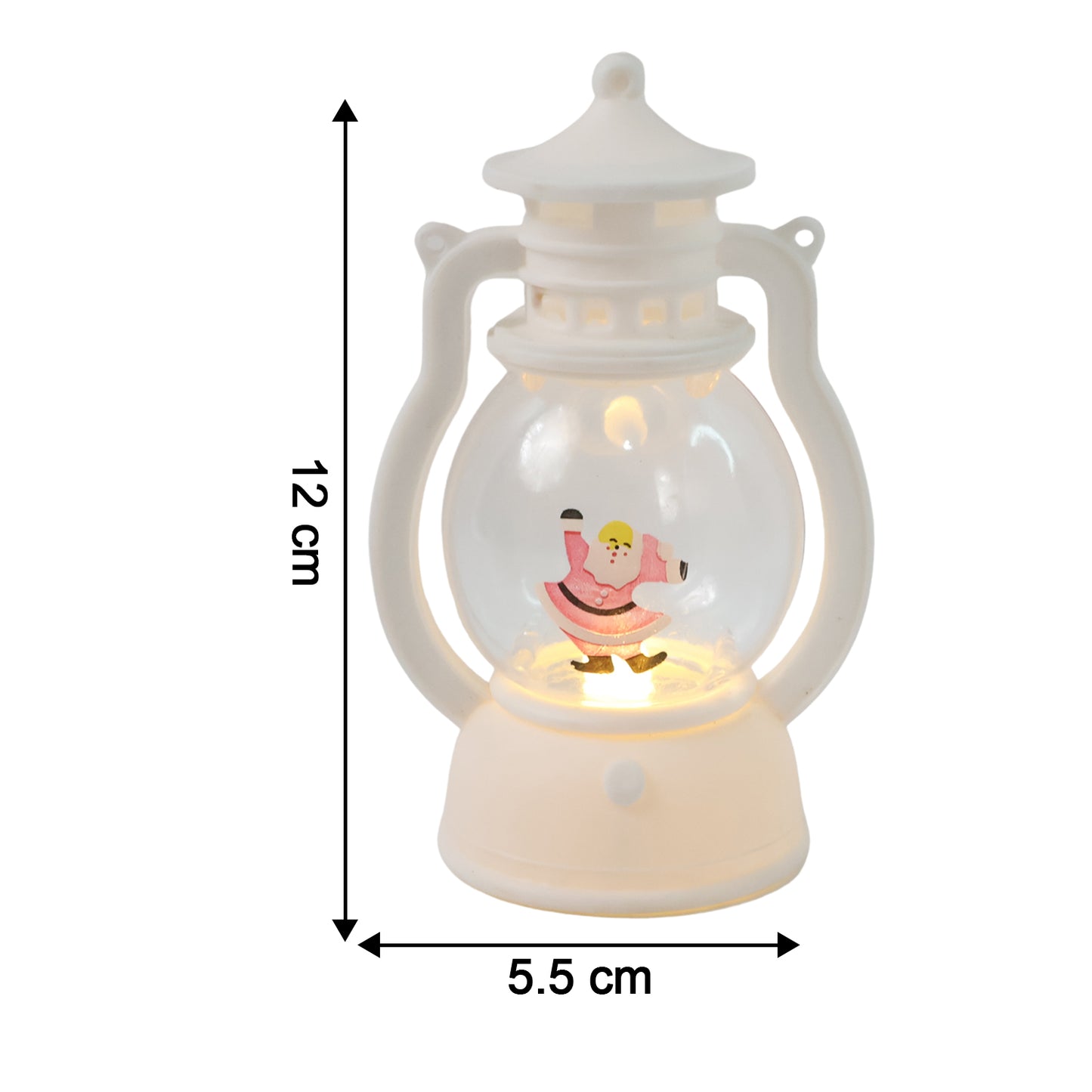 Mini LED Lantern with Santa Figurine - Festive Tabletop Light (1 Pc) - Happy Price - Image 5