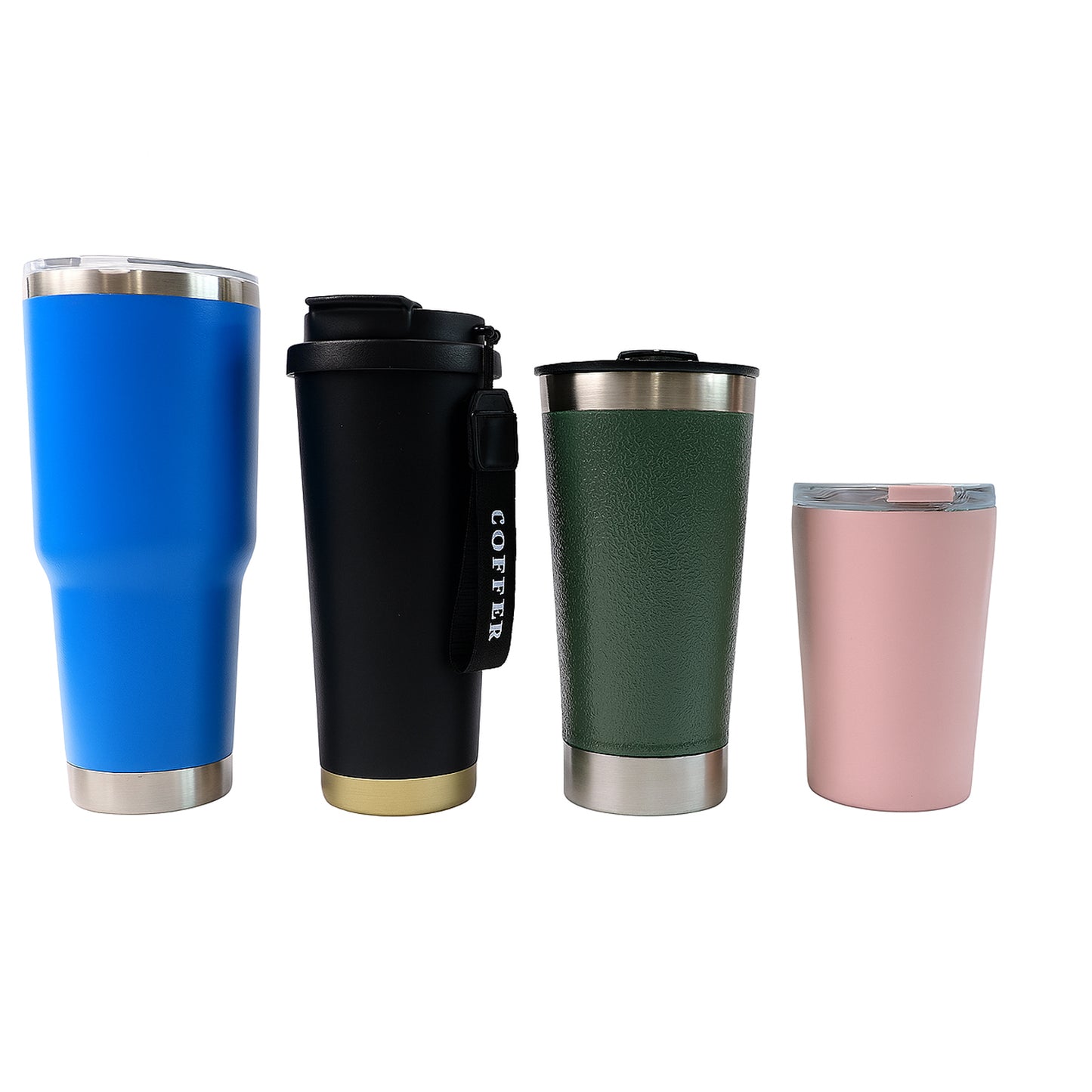 Premium Assorted Metal And Plastic Travel Mug Tumbler Cup (1 Pc  Mixed Design) - Happy Price - Image 2