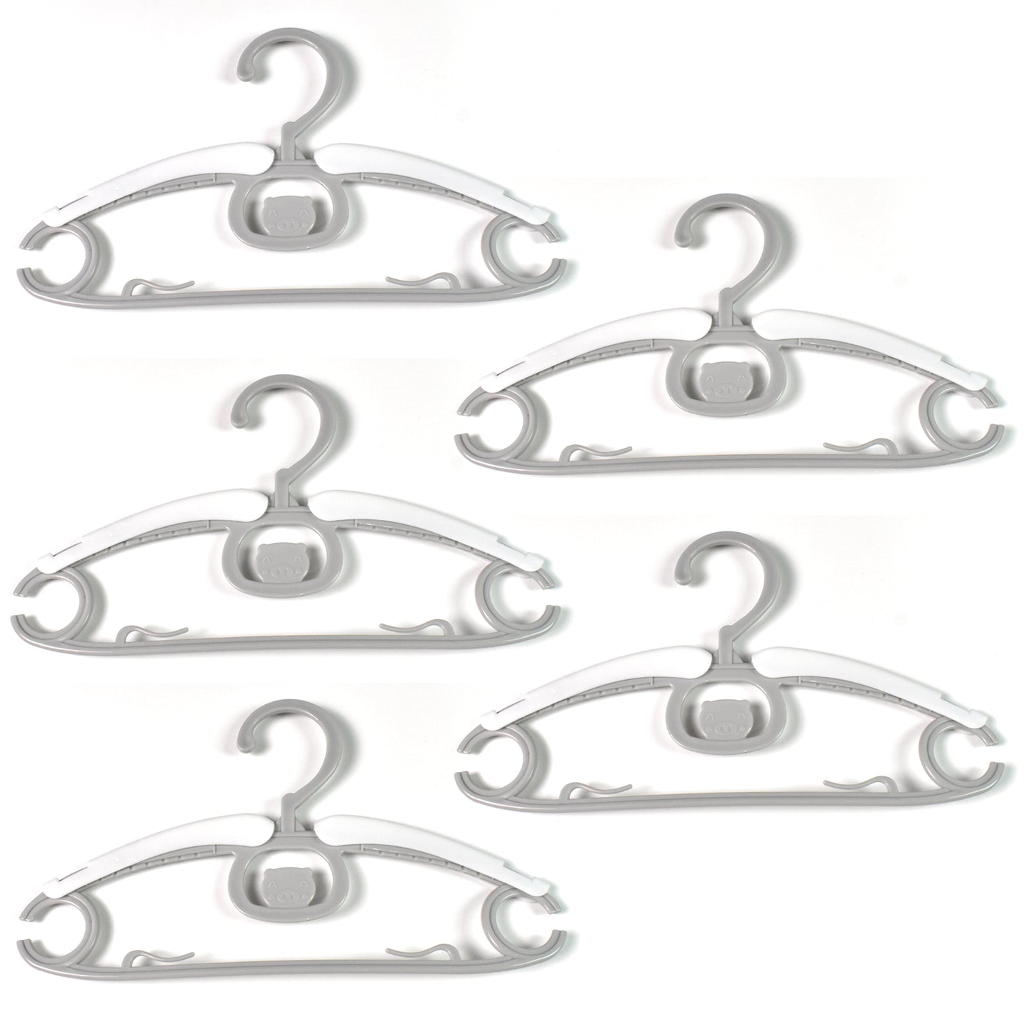 Large Dress Hanger Plastic Adjustable Cloth Hanger (5 Pcs Set) - Happy Price - Image 3