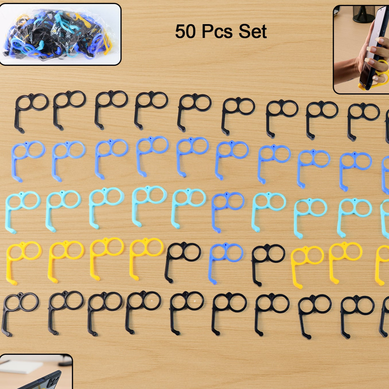 Plastic Hand Mobile Stand (Mix Color  50 Pc) - Happy Price - Image 2
