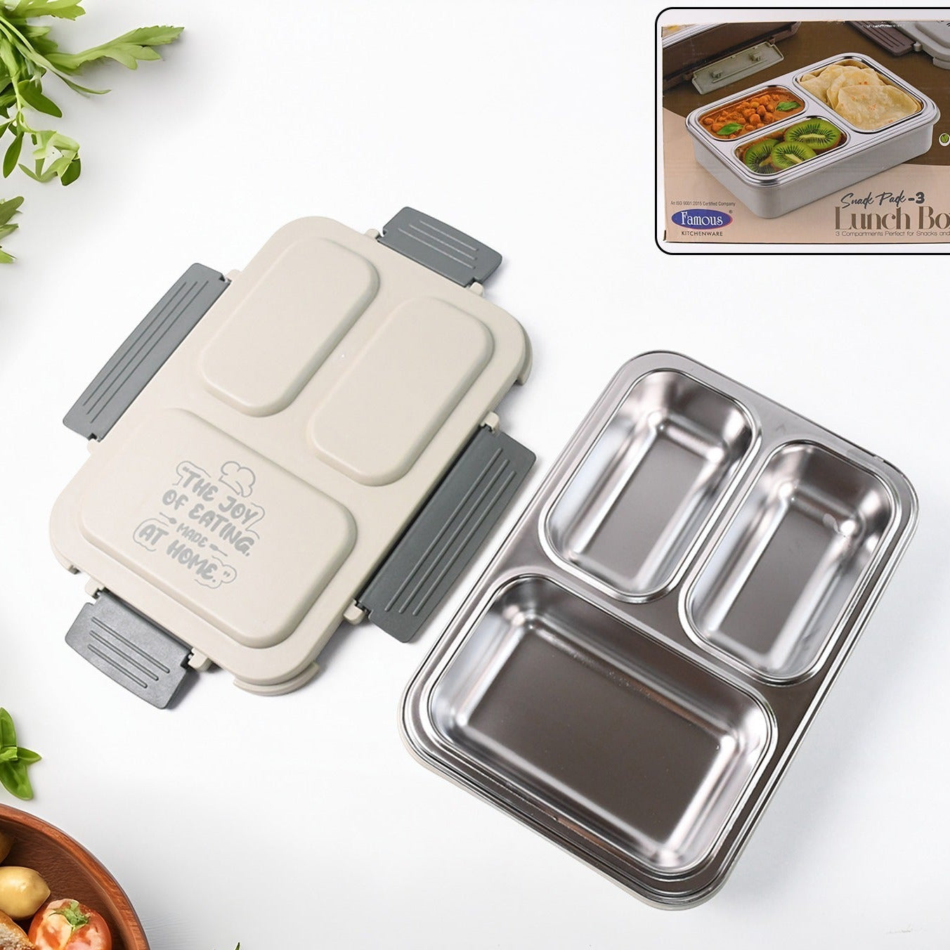 HappyPrice 4-Piece Lunch Box Set with Stand (200ml Each) - Happy Price - Image 1