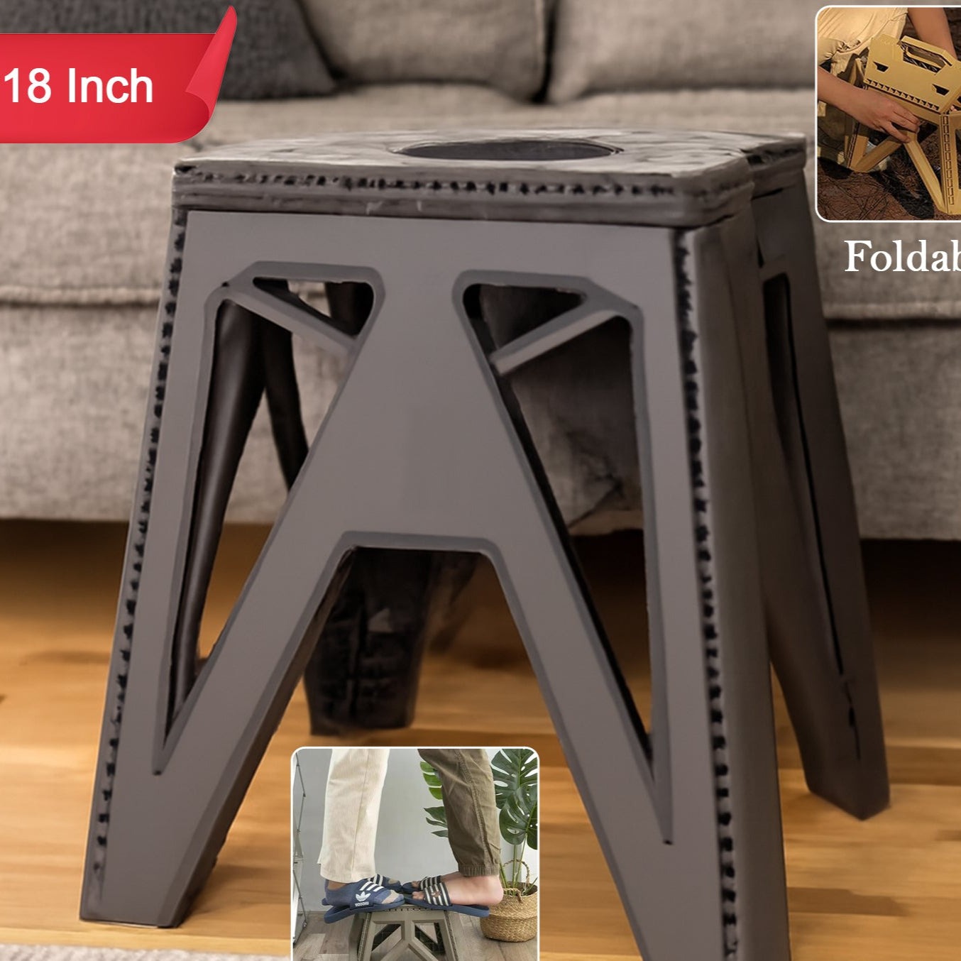 Supermom Comfort Multi-purpose Folding Stool (18 Inch) - Happy Price - Image 1