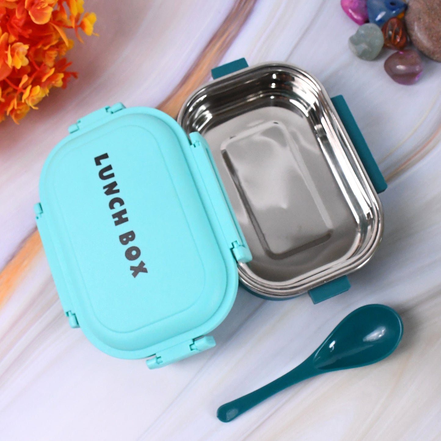 Insulated Testy Stainless Steel Leakproof Lunch Box With Spoon (1 Set) - Happy Price - Image 5